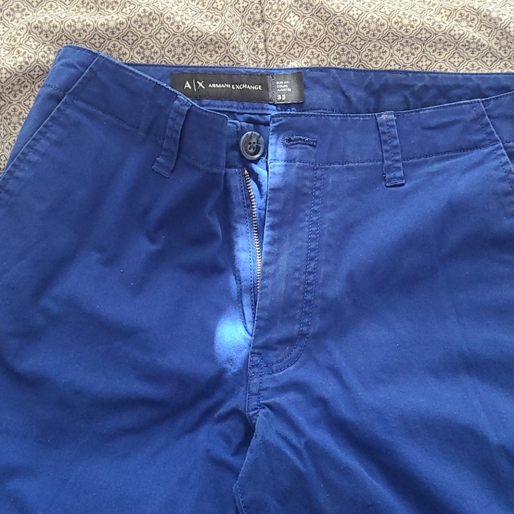 Armani Exchange slim fit/coupe ajustee blue pants
